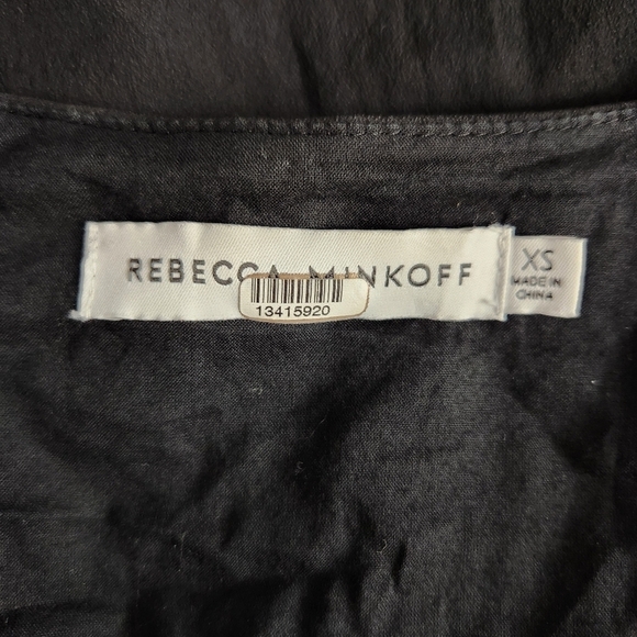 Rebecca Minkoff Black Puff Sleeve Top - Picture 5 of 9